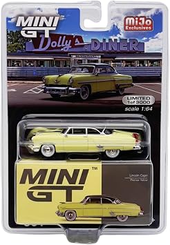 True Scale Miniatures Model Car Compatible with 1954 Lincoln Capri Premier Yellow 1/64 Diecast Model Car MGT00561