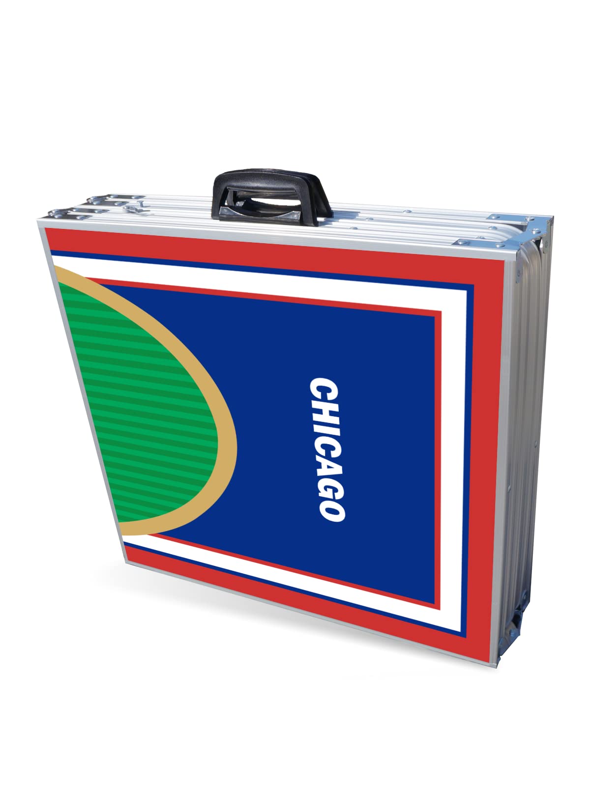 8-Foot Professional Beer Pong Table w/LED Lights - Chicago Baseball Diamonds