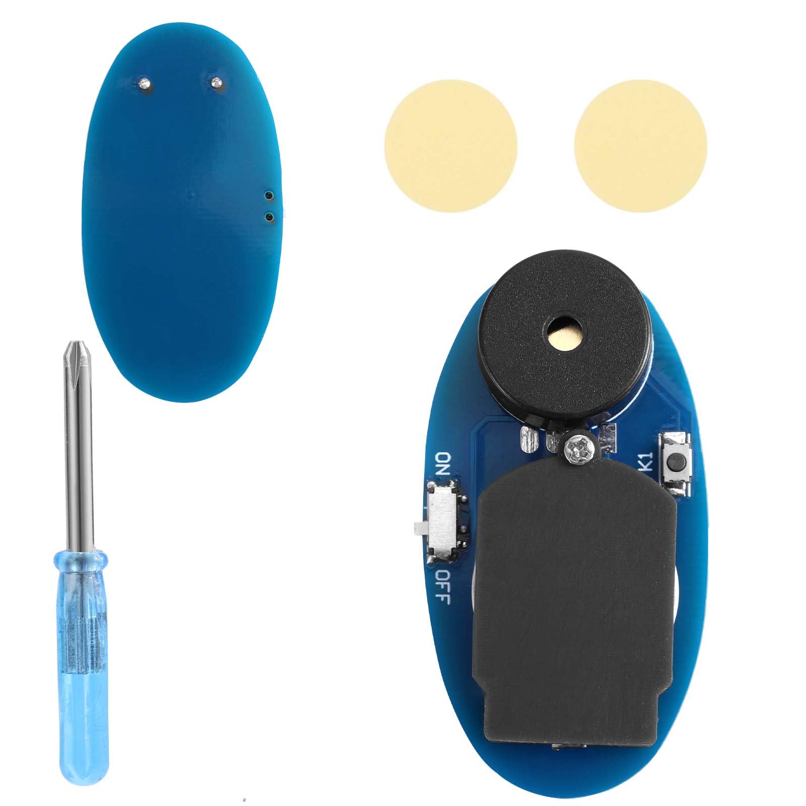 BTFO Annoying Cricket Noise Maker Prank, Oval Hidden Cricket Noise Device with 16 Chirping Sounds Beeping Prank Items for Office School Party Home Friends Gag Gifts (Blue)