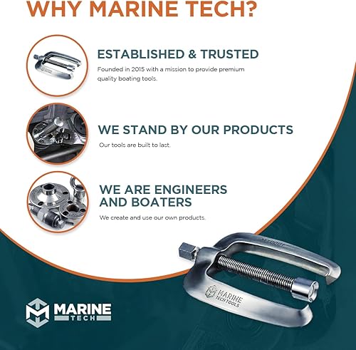 Miniatura 6 de Marine Tech Tools - Extractor de soporte de dirección, soporte Seastar/Uflex, se adapta a todos los Seastar, soportes de soporte Uflex, extractor de
