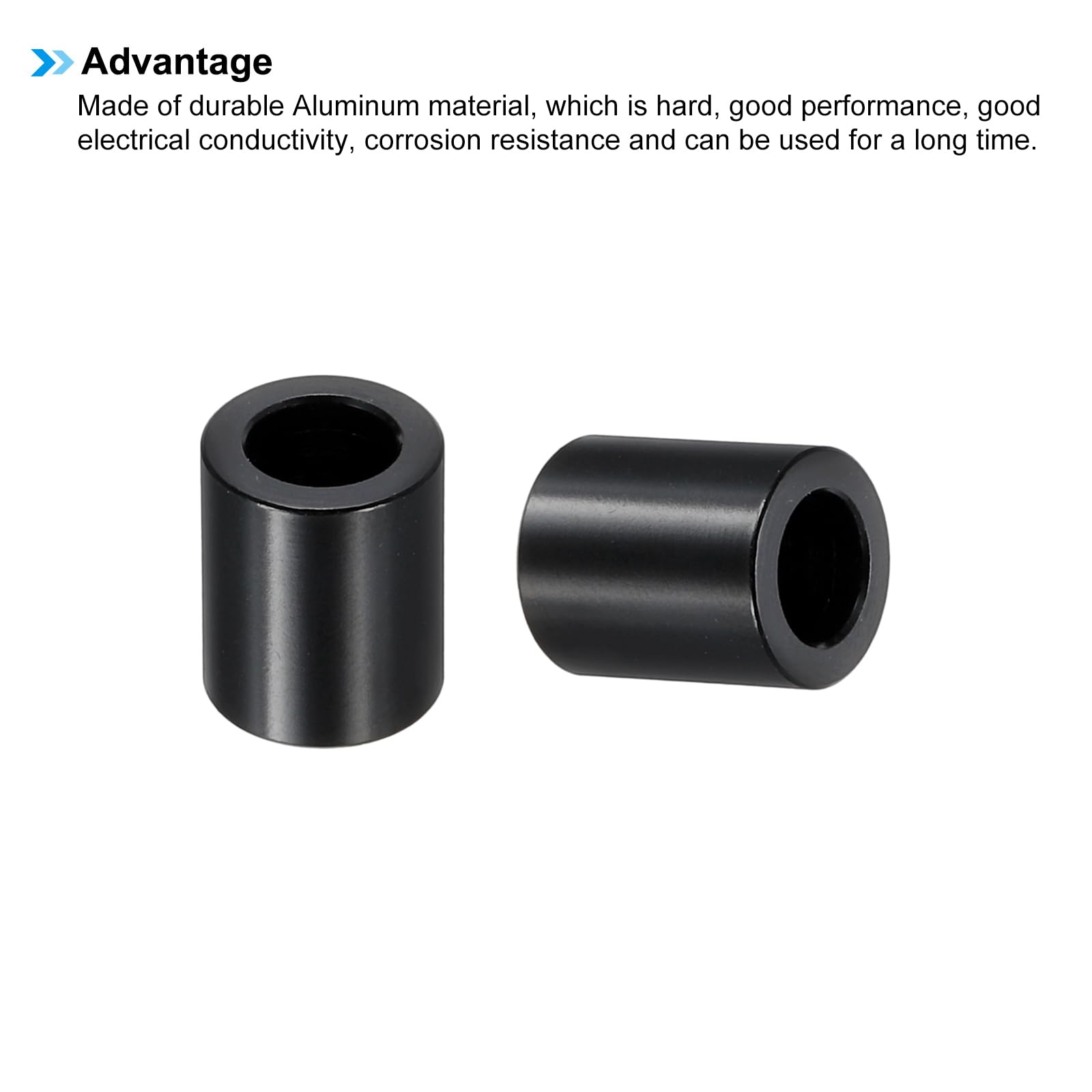 10 Pezzi Distanziali In Alluminio M6 - 6.2mm X 12mm X 12.7mm Per Viti A Testa Tonda 1/4" - Foto 5