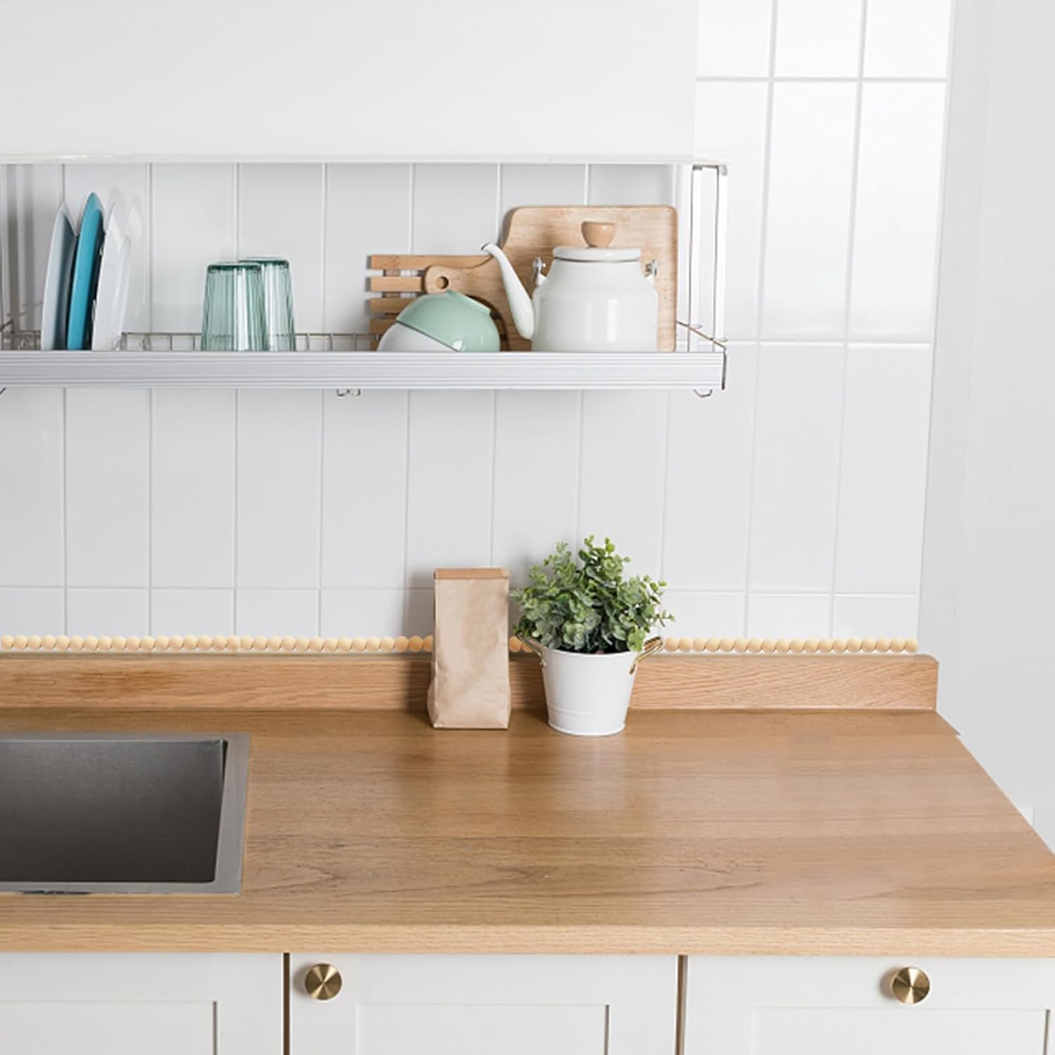 2 Rolls Flexible Molding Trim Peel and Stick-13FT Wood Color Wall Trim for Home Walls, Paintable DIY Decorative Moulding for Cabinet, Mirror Frame, Tile, Window, Bathroom Edge Decor - Image 5