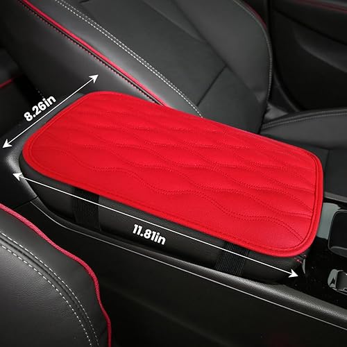 Miniatura 2 de Funda para consola central de automóvil, piel sintética, impermeable, para reposabrazos, suave, antideslizante, protector de caja de asiento para