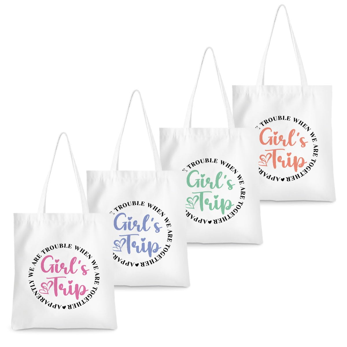 CQM Girls Trip Gifts Tote Bag for Women's Weekend & Beach Trips