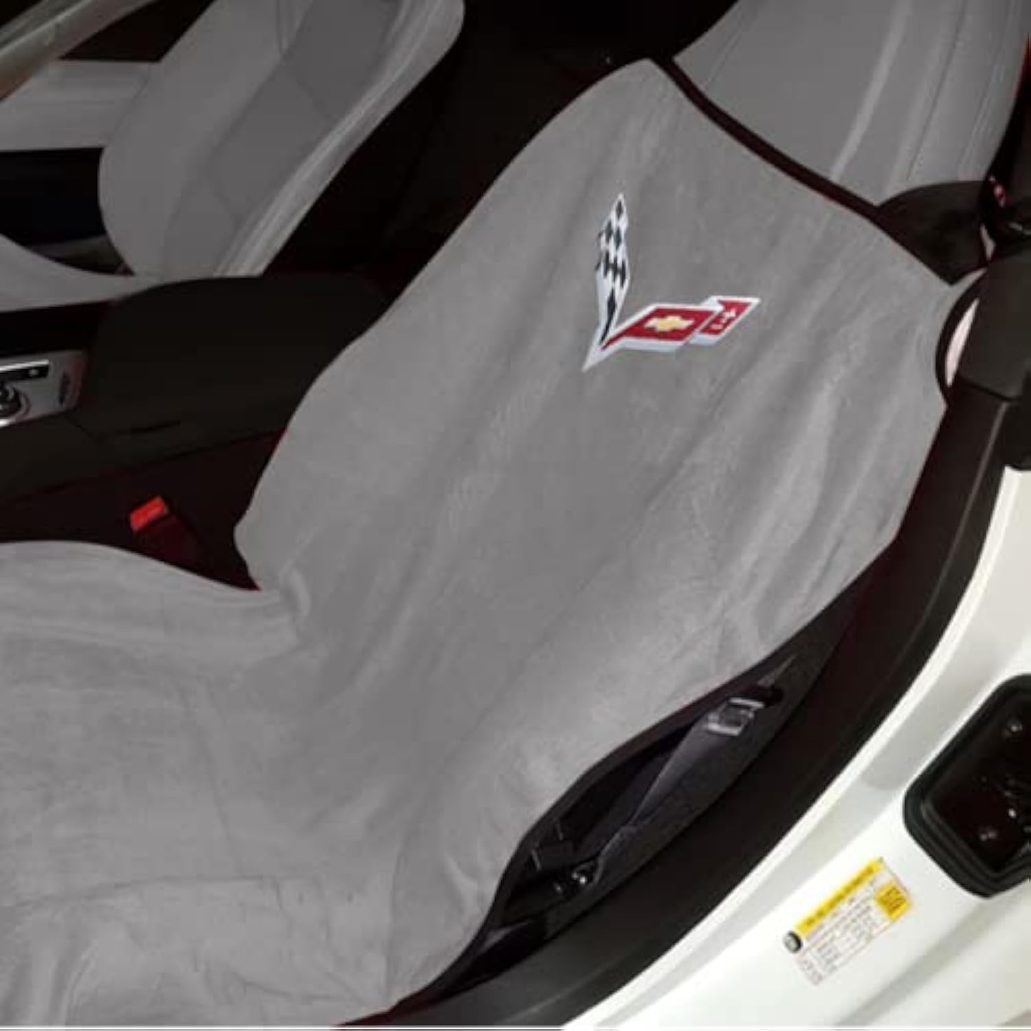 SR1 USA C8 Corvette Seat Covers - 100% Cotton Protective Interior Towel Accessories - Washable for 2020-2026 Chevrolet Stingray, Z51, Z06, E-Ray
