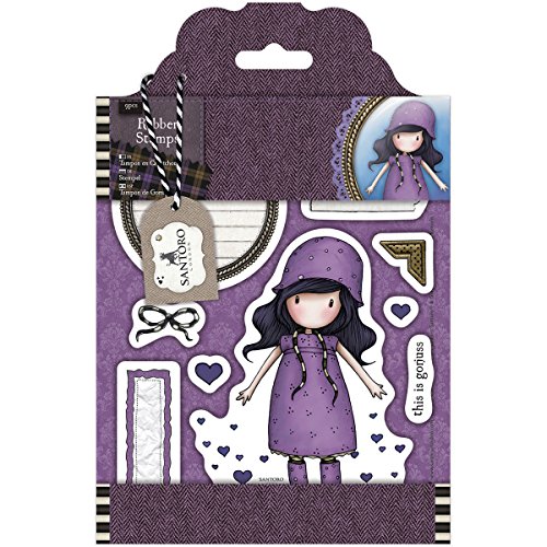DOCrafts Santoro Gorjuss Tweed Rubber Stamps-Rainy Daze