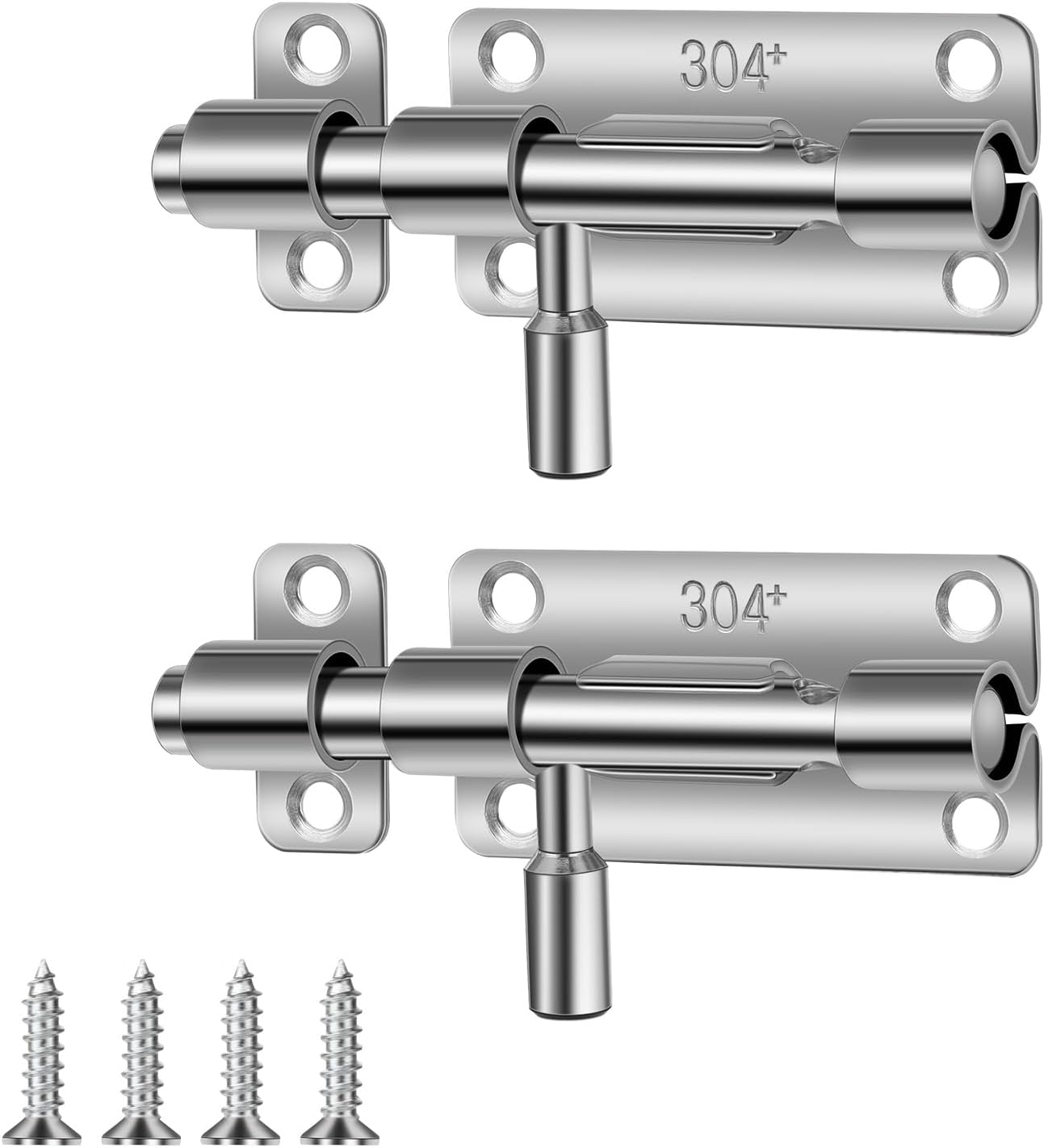 Türriegel Edelstahl 2 Stück - Schieberiegel Mit Schrauben Für Tor, Tür & Fenster