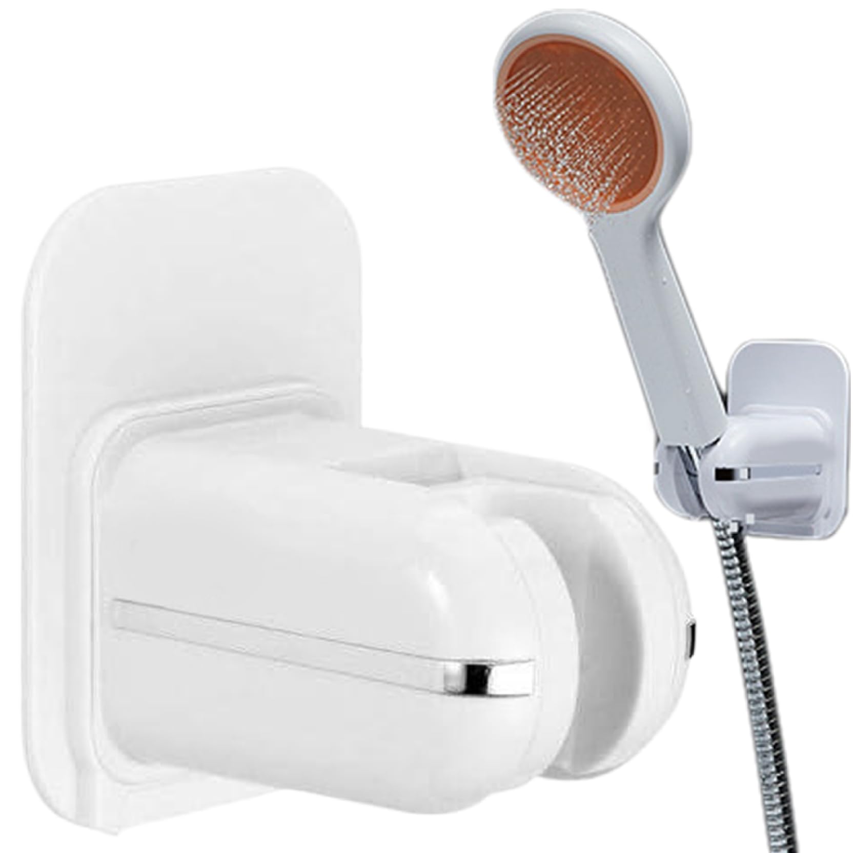 Wedhapy Shower Head Holder Wall Mount Shower Head Holder, Adjustable Adhesive Bathroom Handheld, Strong Load-Brearing Wall Mounted Wand