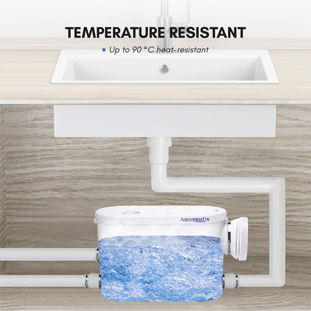 Aquamatix Silencio S – pompa do ścieków, pompa domowa do toalety wiszącej, 400 W, cicha praca