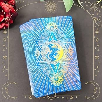 Amazon.co.jp: 色ブルーのタロットカードホログラム仕様