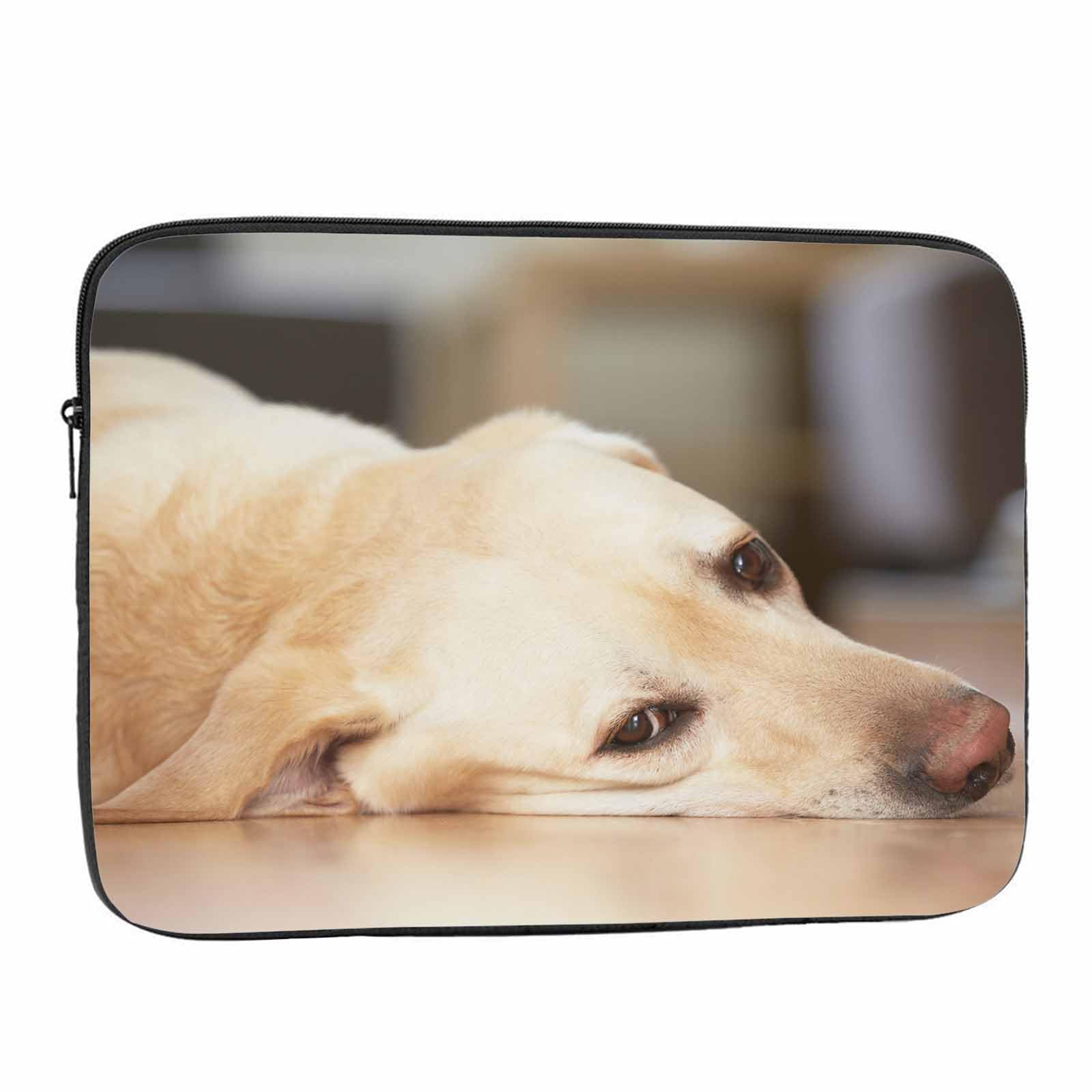 Nicokee Laptop Sleeve Bag 15.4 15.6 Inch,Yellow Labrador Retriever Cute Dog Protective Polyester Computer Cases Laptop Cover Briefcase Bag Tablet Travel Cover