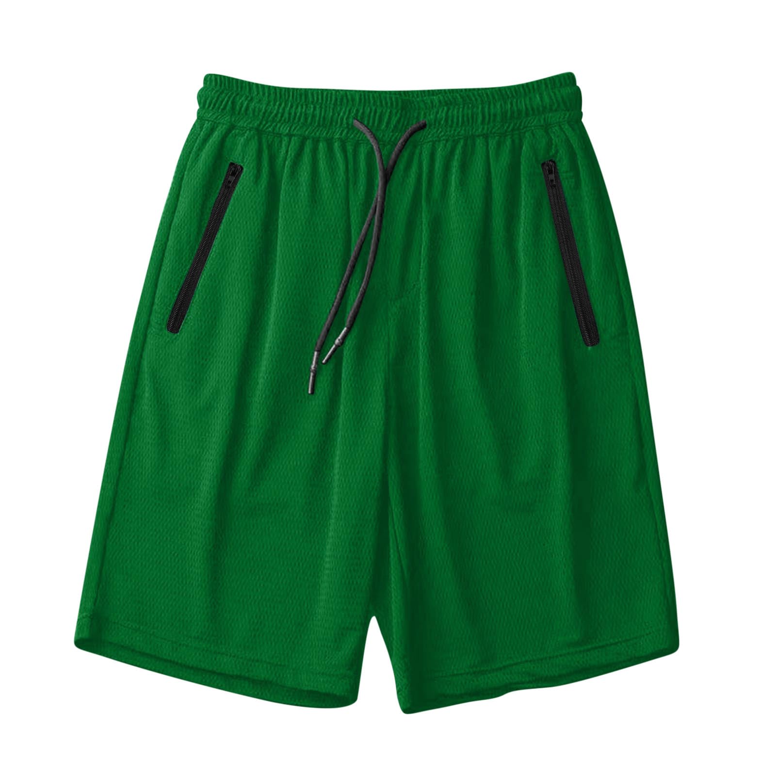 RLEHJN Summer Shorts for Women and Men UK Clearance, Ladies Shorts with Zip Pockets Elasticated Waist Solid Color Lounge Pants Gym Athletic Sport Tracksuit Bottoms Drawstring Loose Casual Pants