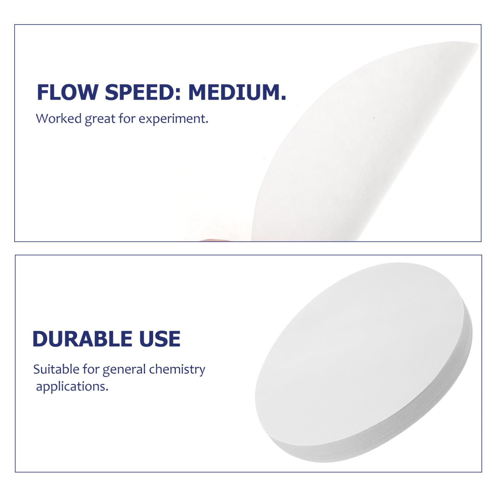 POPETPOP 100 Filtros De Papel Papel De Filtro De Laboratorio Cuantitativo Filtro De Papel De Laboratorio Discos De Filtro Circulares Sintéticos Papel De Diferente Diámetro (18 Cm)