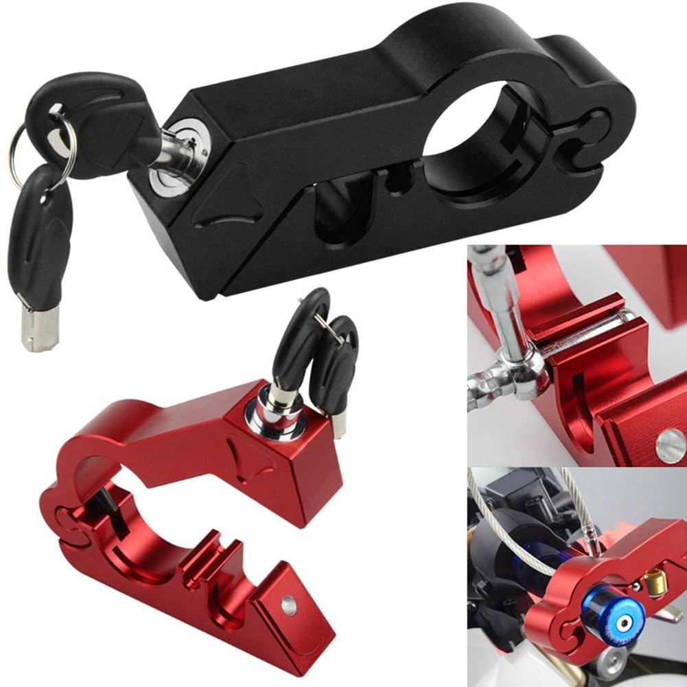 Poignée de casque de moto avec corps usiné CNC pour une protection antivol fiable et une fixation facile (noir)