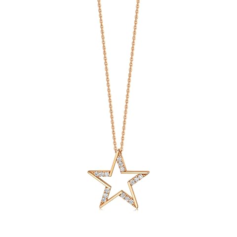 CHOW SANG SANG 18K Rose Gold Love Decode 0.085 Carat Diamond Star Necklace for Women 92371N | 18.5… — $929.70 (10% off)