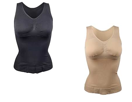 【2点☆】DEPT SILENT PADDED CAMISOLE Leesechin 2PC Padded Camisole No Shelf, No Built in Bra, No