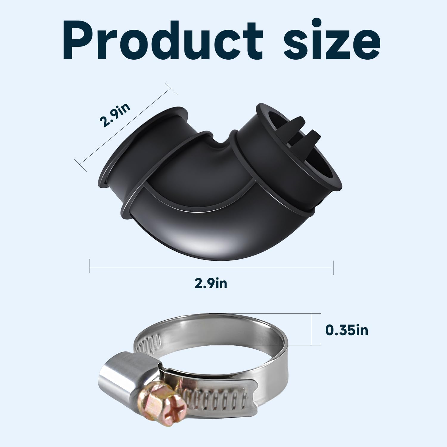 Dishwasher Circulation Pump To Sump Elbow Hose and Clamps Kit Compatible with GE Dishwashers Replace#: WD24X33918 image 5 of 7 B0F5V7C11L