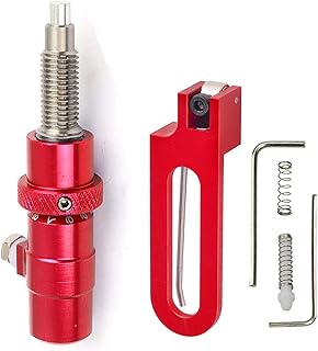 Elkrich Archery Cushion Plunger + Magnetic Arrow Rest Set Screw-in Pressure Button with Recurve Bow Arrow Rest Right Hand with Installation Tool (Red)
