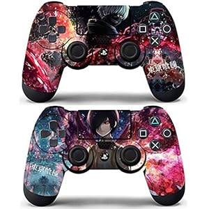 Elton PS4 Controller Designer 3M Skin for Sony PlayStation 4 DualShock Wireless Controller – Anime (Pack – 2 & 4 Anti-slip Thumb Stick Caps Only) [video game]