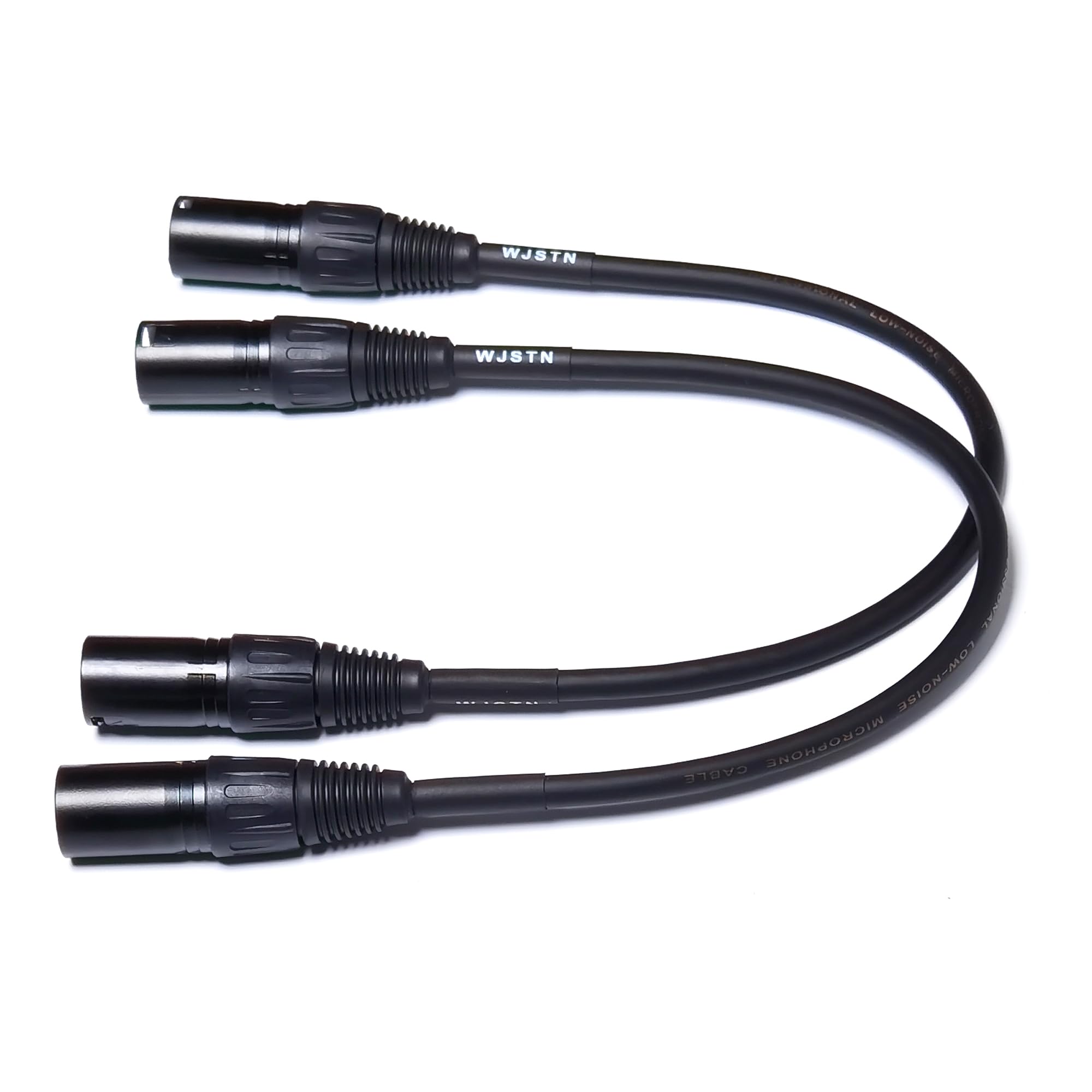 WJSTN 3FT XLR Audio Cable, 2 Pack Male-to-Male, High Fidelity, Indoor, Compatible with Microphone, Instrument, Speaker, Audio Equipment