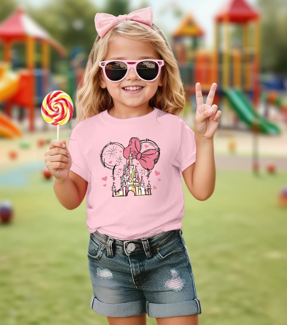 Magical Shirt for Girls Cute Graphic Tee Holiday Family Vacation Shirts Kids Short Sleeve Outfits Tops - Image 2