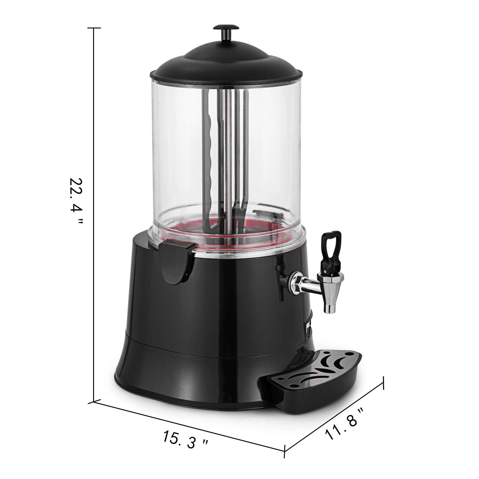 VEVOR 10L Dispensador de Chocolate Caliente 220V 400W Máquina Comercial de Chocolate Caliente para Hoteles, Restaurantes, Cafeterías, Chocolaterías, etc
