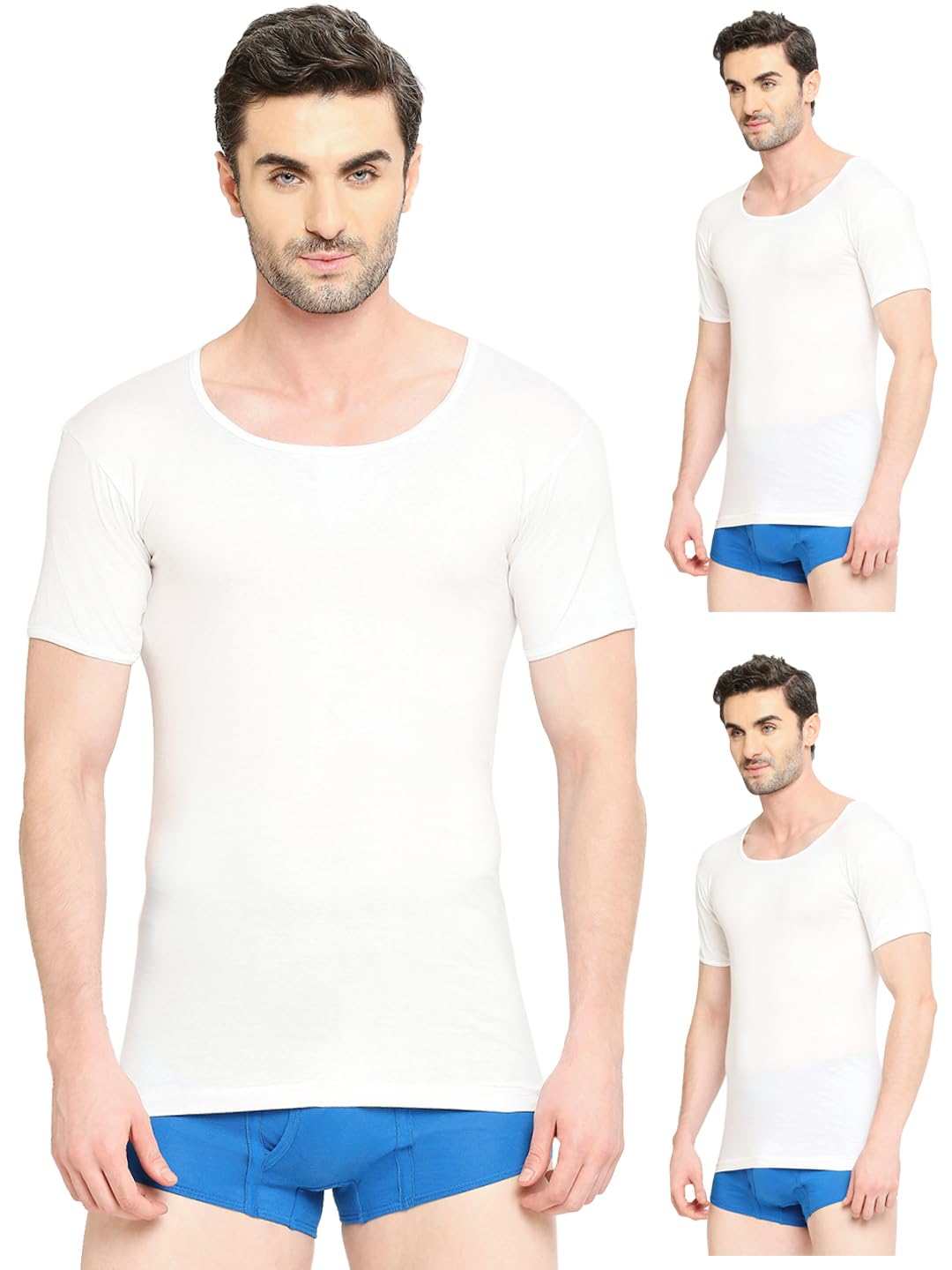 Supreme Men's Half Sleeve Pure Cotton Regular Fit Vest | Inner Vest Combo For Men