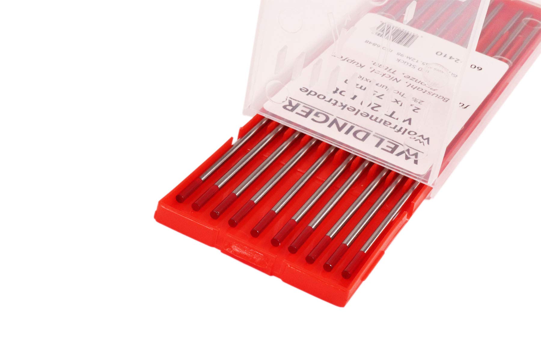 WIG-Wolframelektrode WT-20 rot 2,4 x175 mm 10 Stück