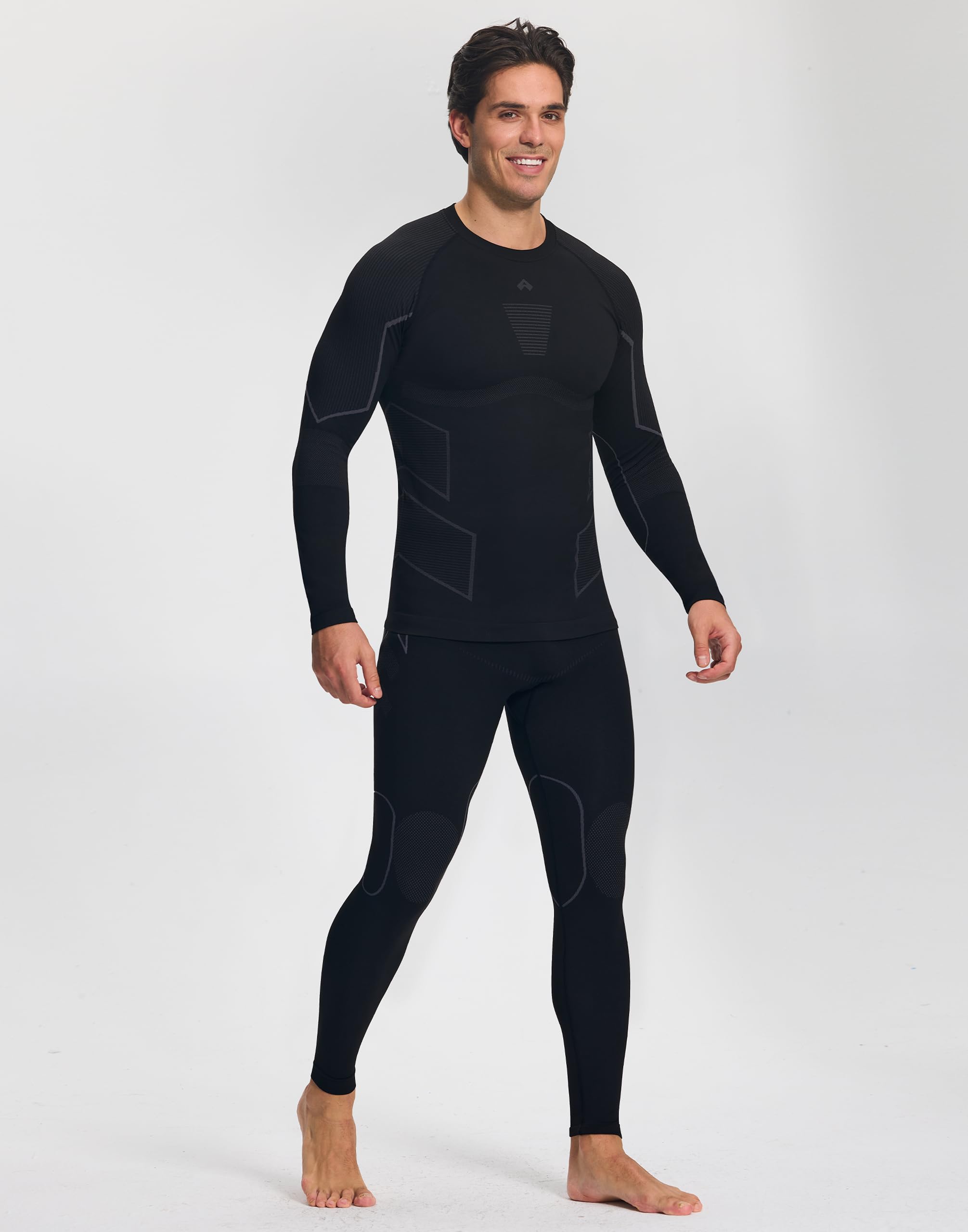 Ensemble de sous-vêtements Thermiques pour Homme - Long Maillot de Corps Thermique et caleçon Long - Respirant - Haut - sans Couture - sous-vêtements Fonctionnels pour Homme - pour Sports