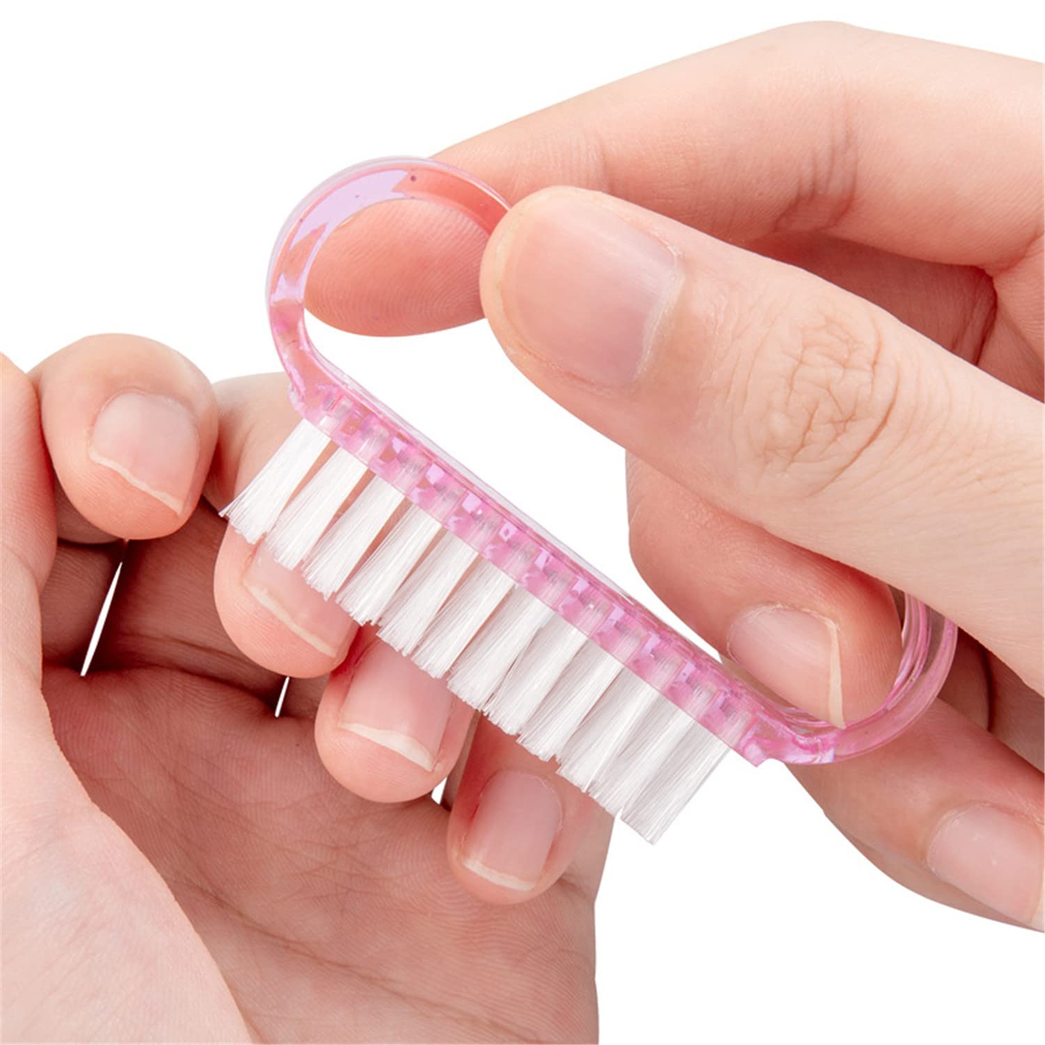 4 Pièces Brosse Ongles à Manche Brosse de Nettoyage pour Récurer Les Ongle Brosses à Ongles, Brosse de nettoyage des ongles en plastiqu