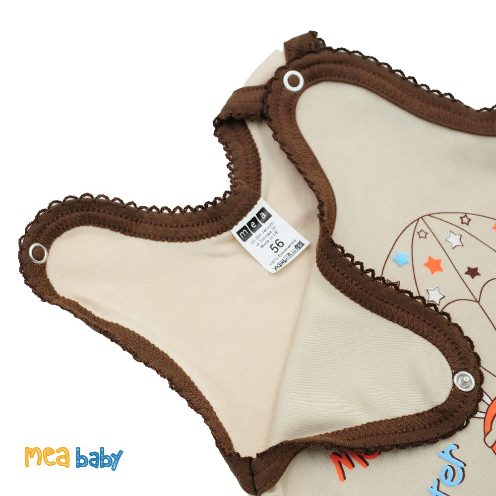 MEA BABY Tutine per Neonati | Tutine Senza Maniche | per Bambine e Bambini | Unisex | 100% Cotone | Body Colorati con Stampa | Confezione Multipla da 5 Pezzi