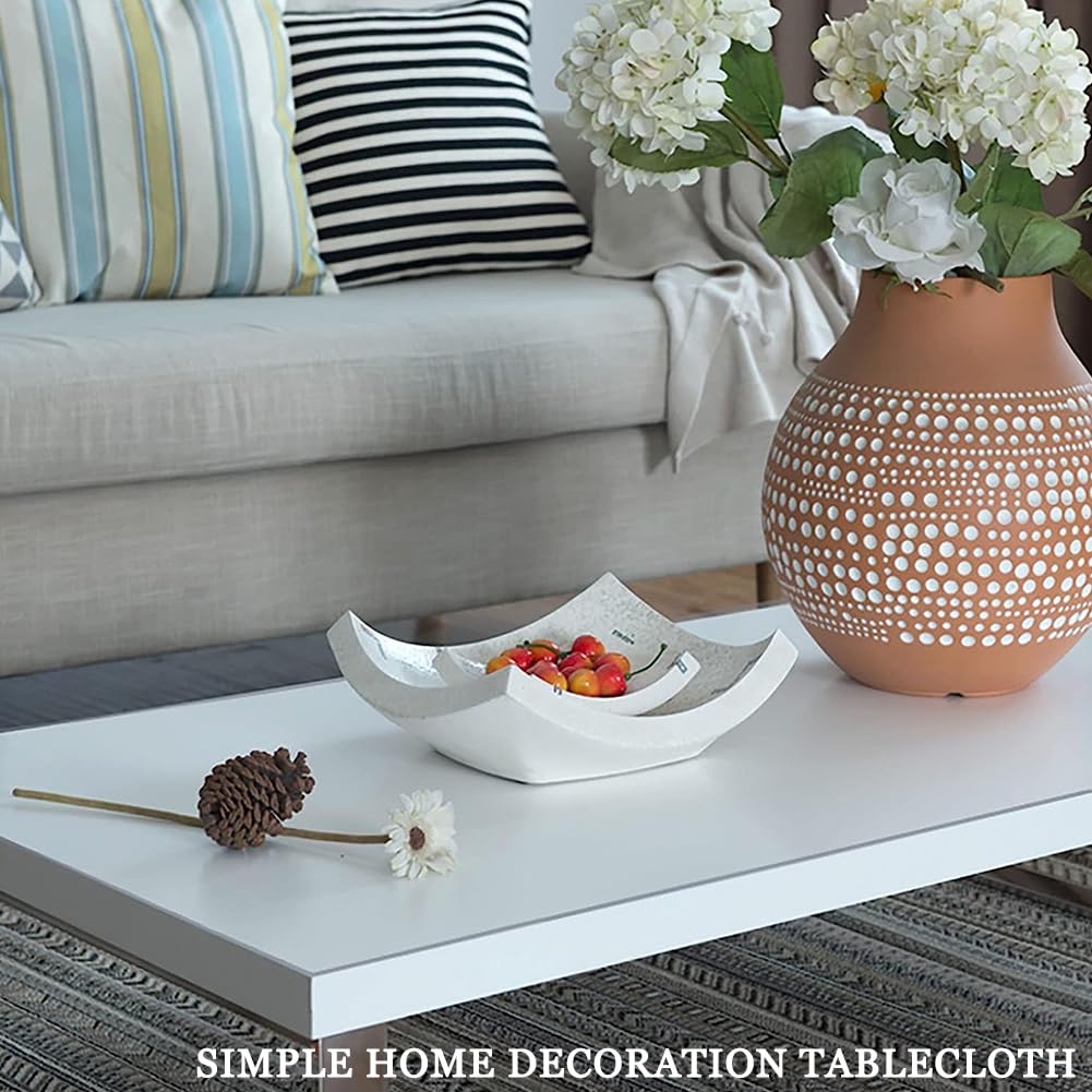 Mantel de PVC esmerilado de 70 x 140 cm, resistente a las manchas y al agua, cubierta de plástico lavable para uso en interiores y exteriores, bordes biselados, mantel de hule fácil de limpiar
