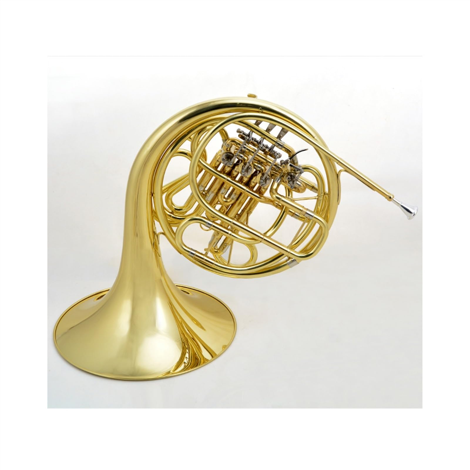 Corno Francese Professionale Corno Francese A Quattro Tasti Doppio Si Piatto Laccato Oro Per Band Professionali Per Adulti