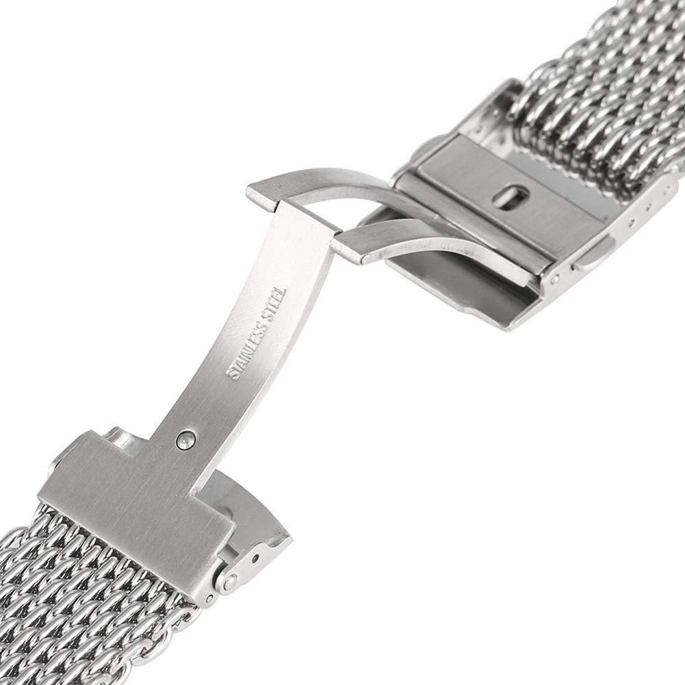Bracelets de Montre en Acier Inoxydable Bracelet Maille Acier Inoxydable Argent(22mm)