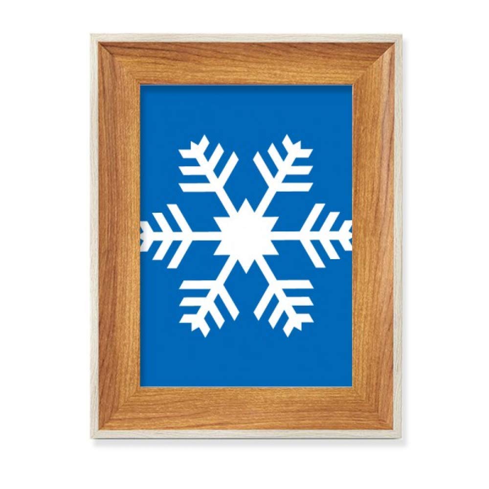 Cadre de photo en bois bleu flocon à offrir aux passionnés de ski