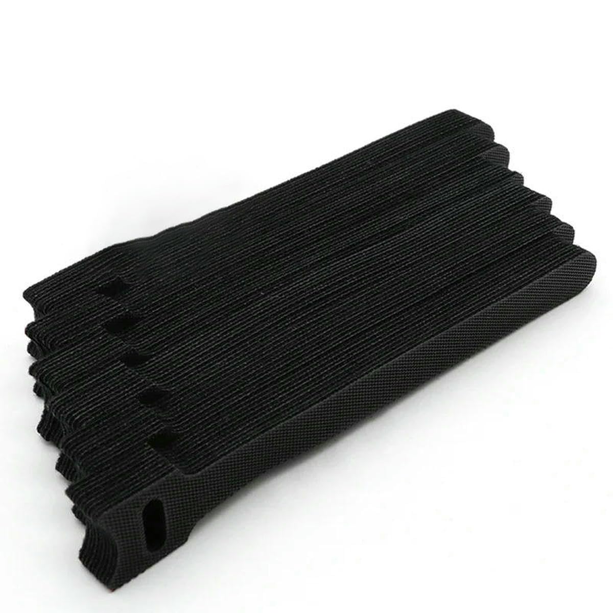 Bsguz 800 Pieces Releasable Cable Ties Wire Organizer Black 15 20 25 30Cm Nylon Hook Loop Straps Wrap Zip Bundle Bandage Tie Fastening-250Mm