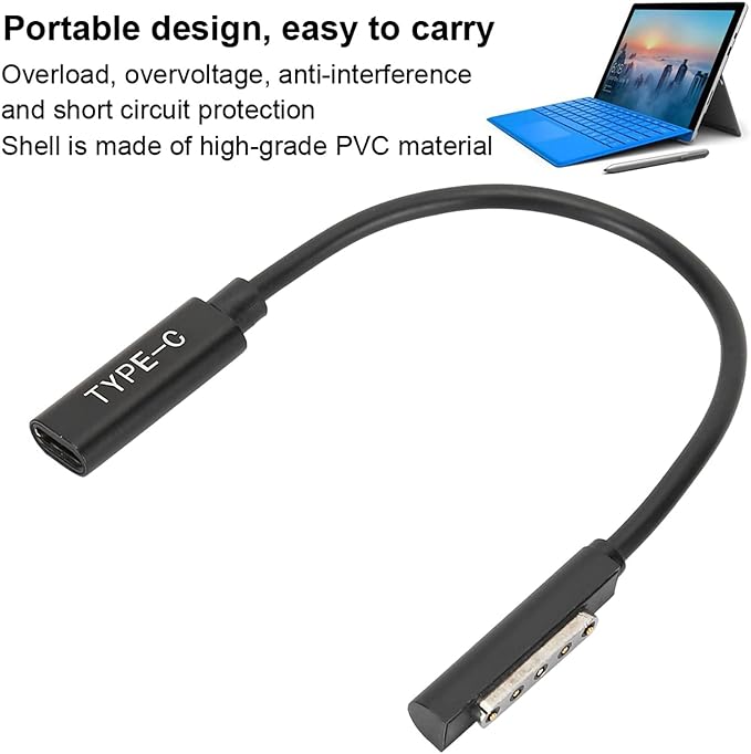 Cargador Tipo C PD Carga Rápida para Microsoft Surface miniatura 3