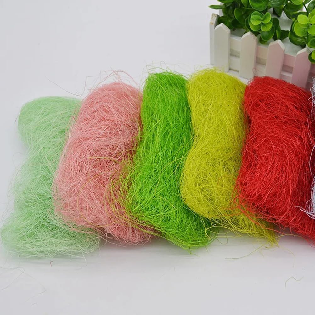 10G Hemp Sisal Rustic Hay Filling Materials, Basket Decoration Stuffing for Craft Gift Boxes Packaging Wrapping