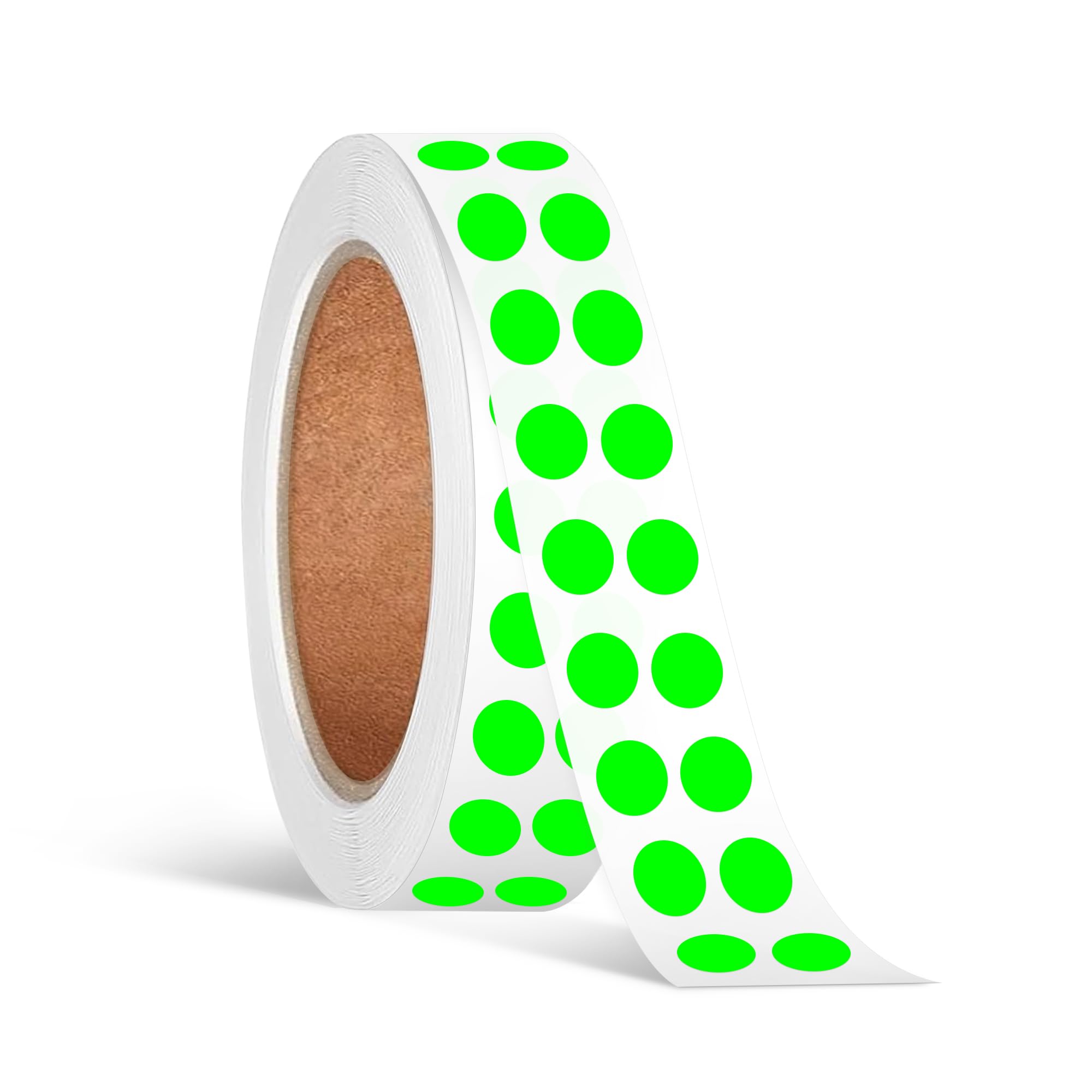 1/4 Inch Circle Sticker Labels,0.25 Inch Round Adhesive Color-Code Dot Stickers,1000 Stickers Dot Label Stickers for Office and Marking (Fluorescent Green)