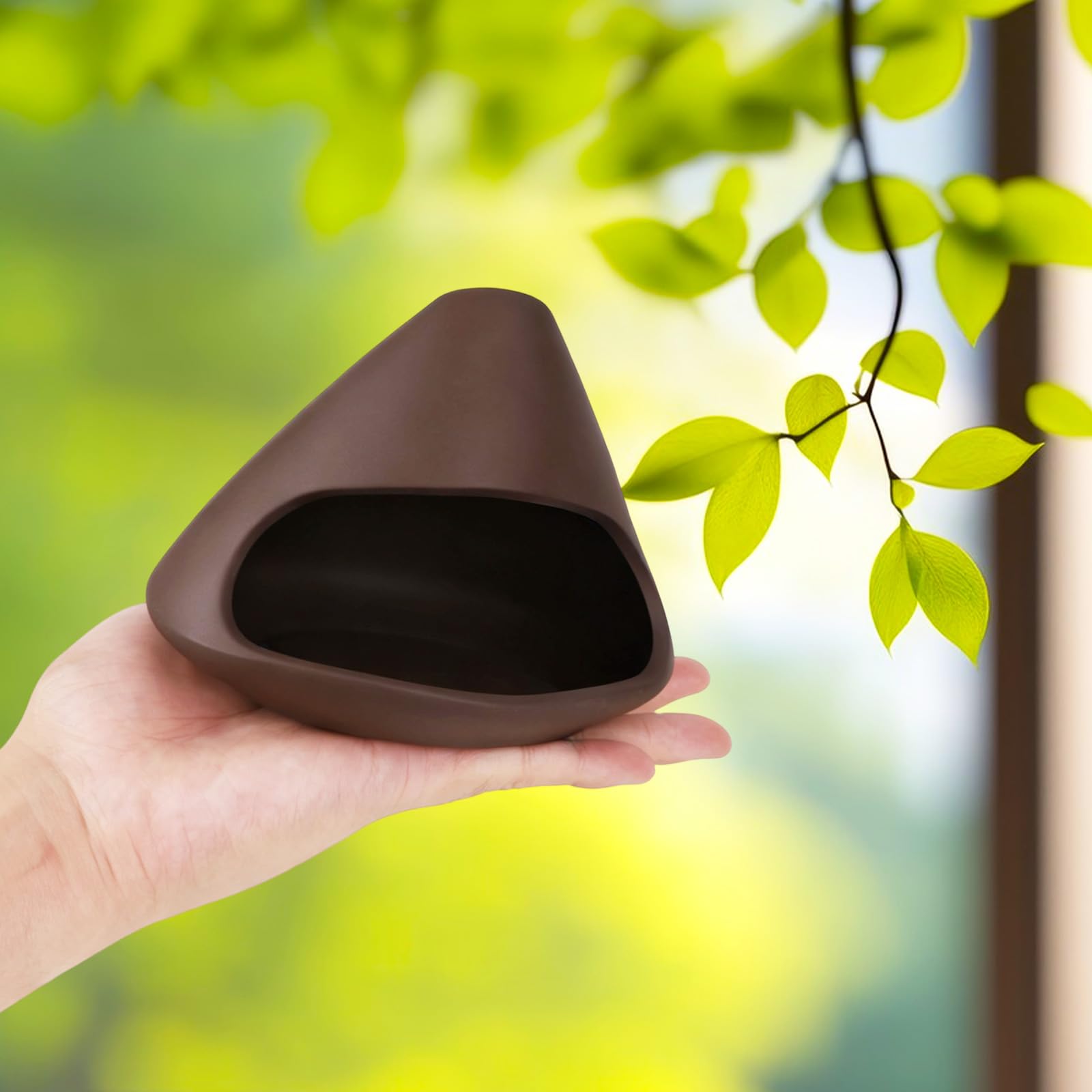Palo Santo Porta, Mini Bruciatore d’Incenso in Ceramica con Camino Ciotola Bruciatore per Bastoncini Salvia Coni o Candela Zongzi Vaso in Argilla per Purificazione Yoga Meditazione Decor Casa