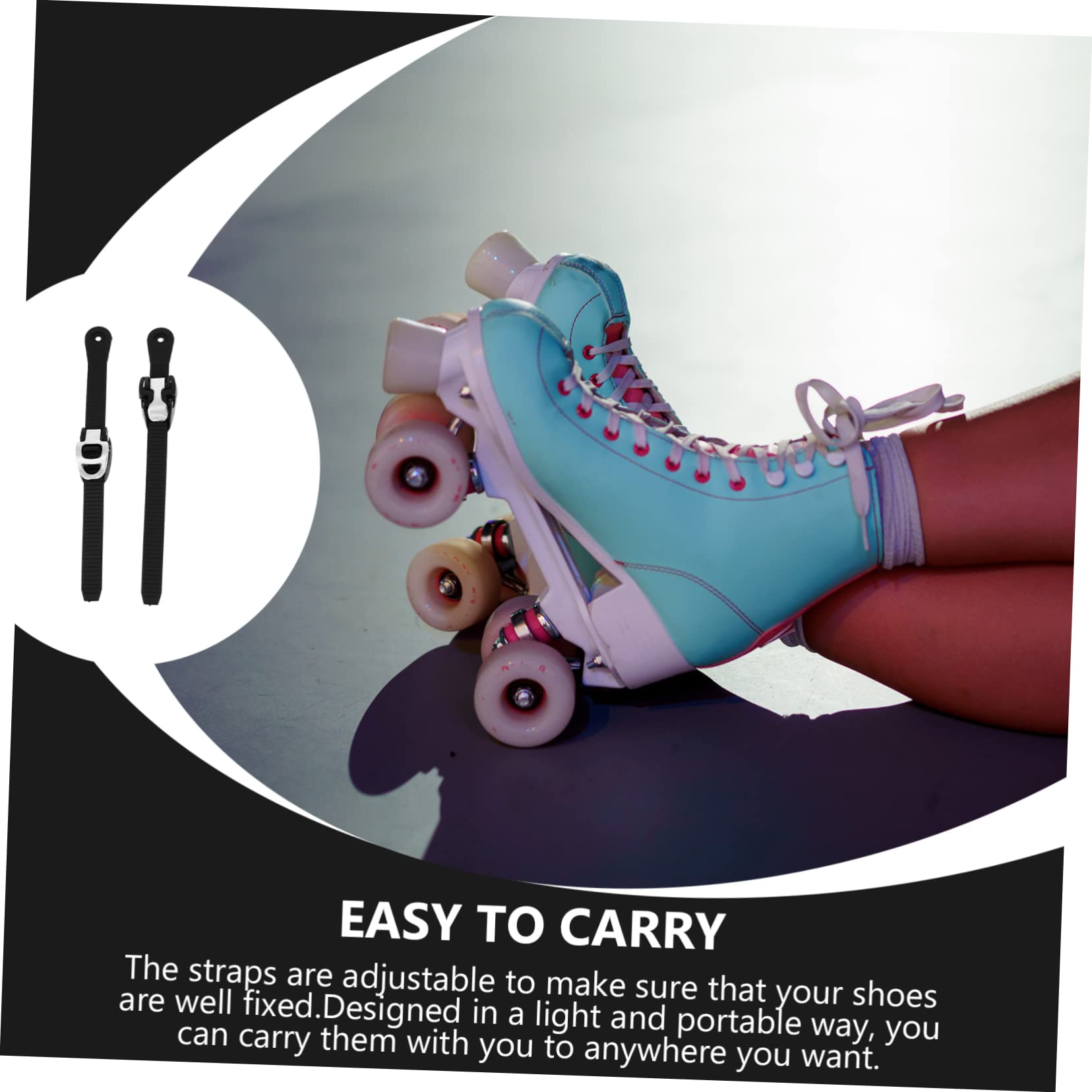 Toddmomy Roller Skates Shoelace Straps 2 Pack Universal Fit for Adult Inline Skates Replacement for Shoes