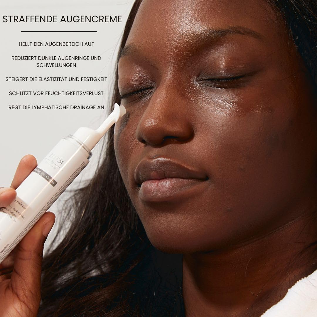 Augencreme-Set mit doppelter Wirkung – Anti-Aging- und feuchtigkeitsspendendes Augengel gegen Augenringe, Schwellungen und feine Linien – Augenbehandlung mit Hyaluronsäure und Peptiden – 2 x 15 ml