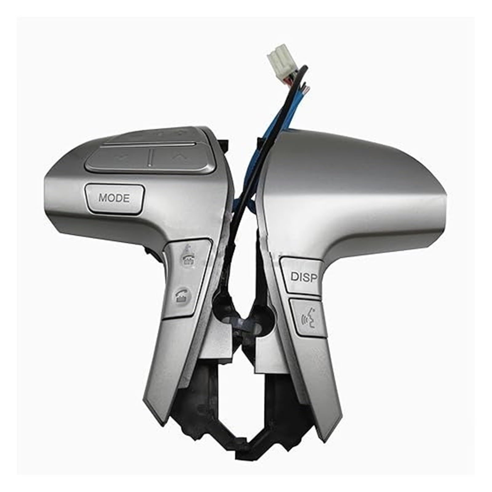 Steering Wheel Control Switch For Toyota For Camry For Corolla For Hilux For Vigo For Highlander For Innova 84250-06160 Bluetooth Steering Wheel Audio Control Button Switch(UV Silver)