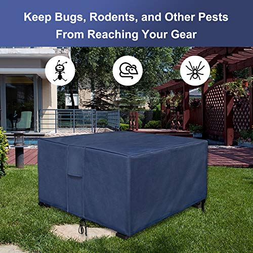 Qualward Fire Pit Cover 600D Waterproof Heavy Duty Square Patio Fire Pit Table Cover,32 X 32 Inches #TOP5
