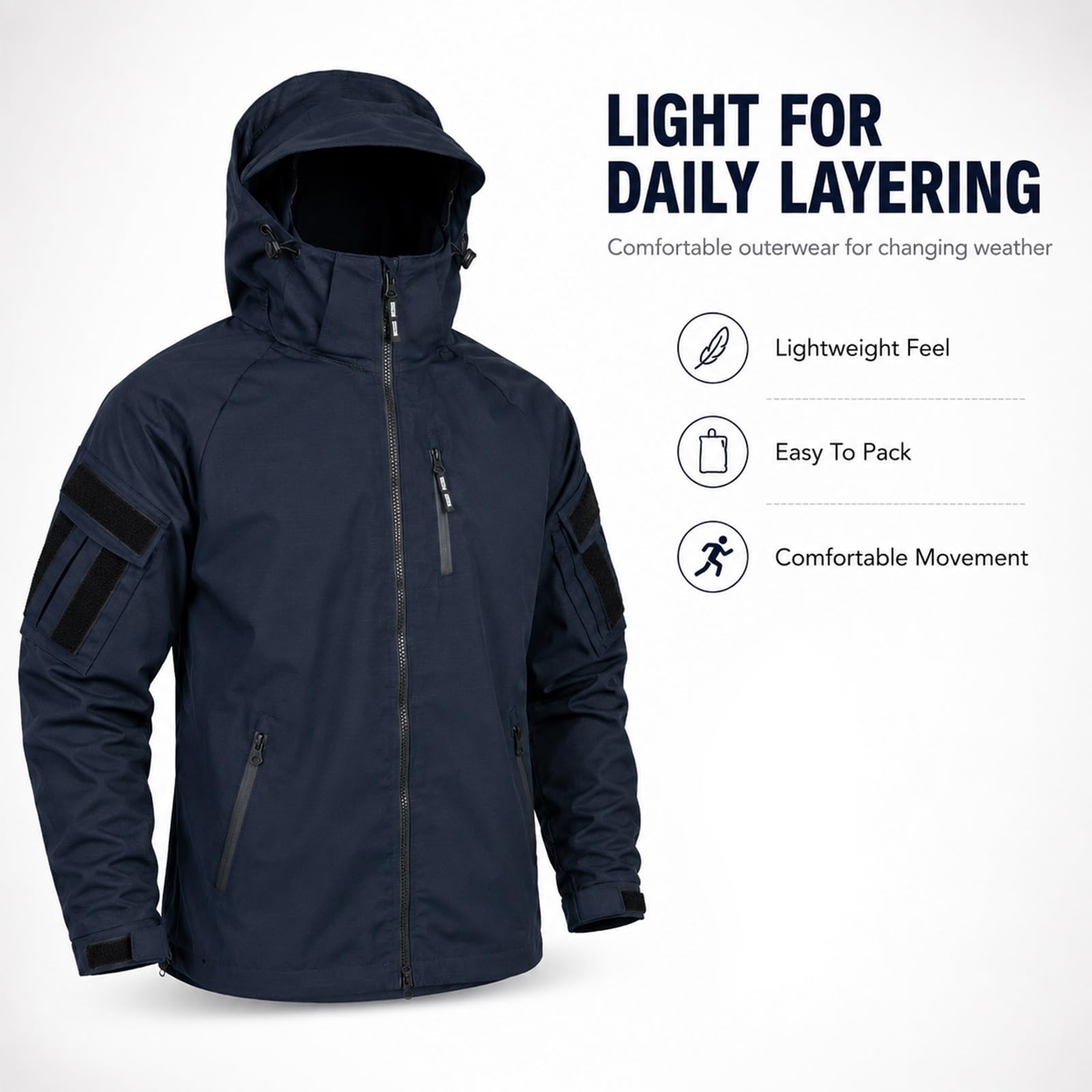 Chaqueta Cortavientos de Poliester, Camiseta Deportiva de Casual Exterior