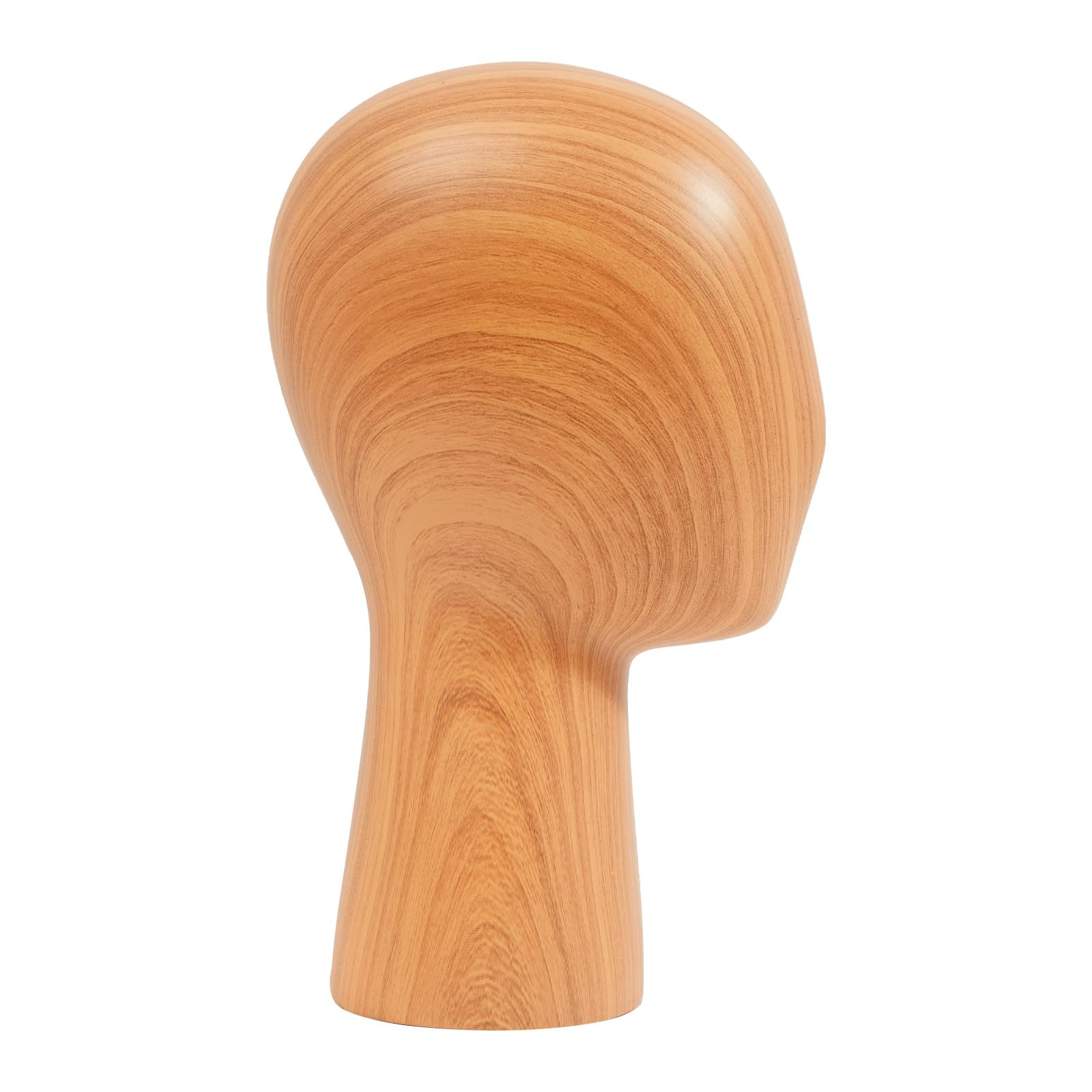 Perückenständer, Höhe 32/45cm, Kopf-Umfang 56cm, Durchmesser der Basis 13cm, Hutständer Kopf Holz, Mannequin Kopf Schaufenster, Friseursalons, Hutgeschäfte (Höhe 32cm, Dunkle Holzfarbe)