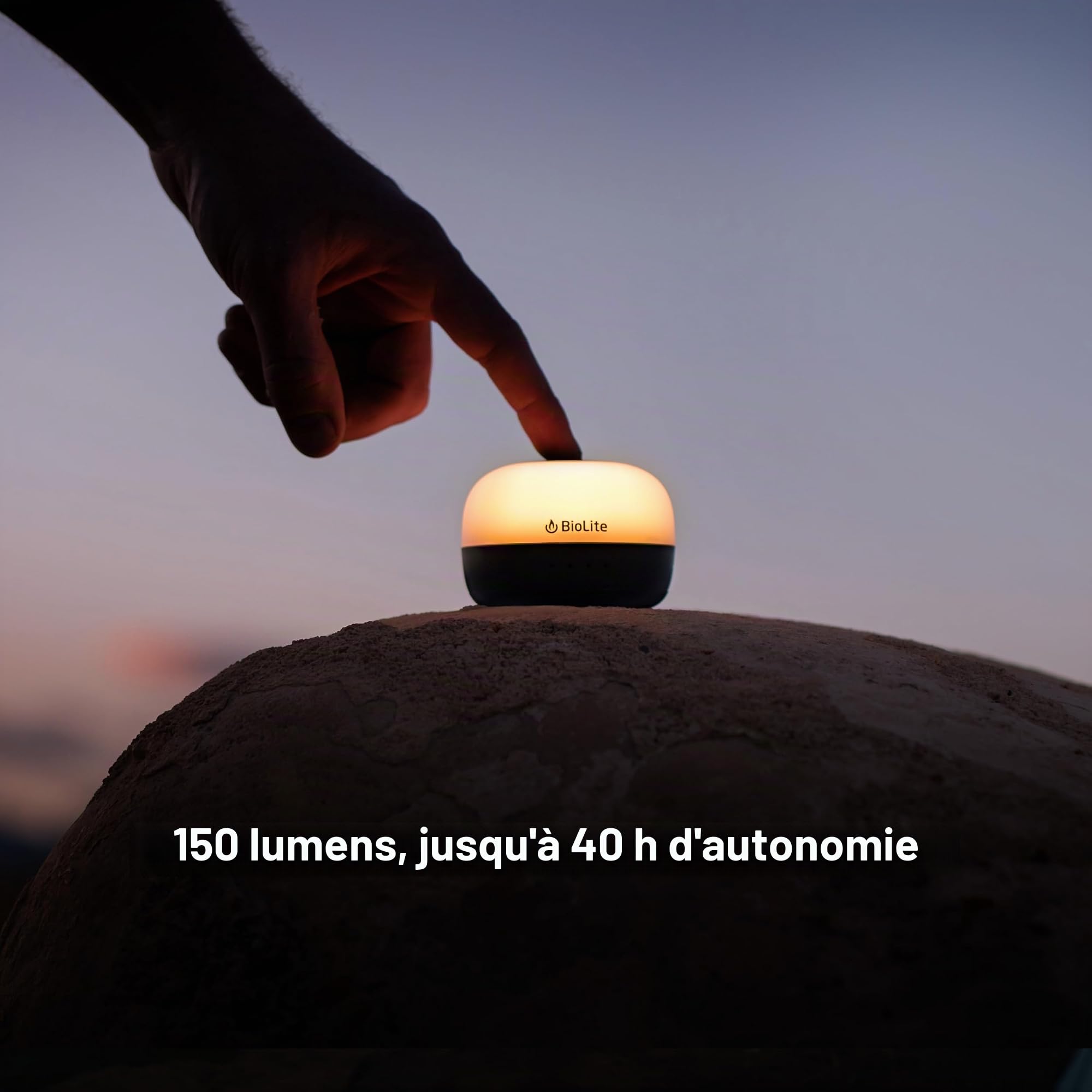 BioLite Alpenglow Mini lanterne rechargeable Anthracite 150 lm