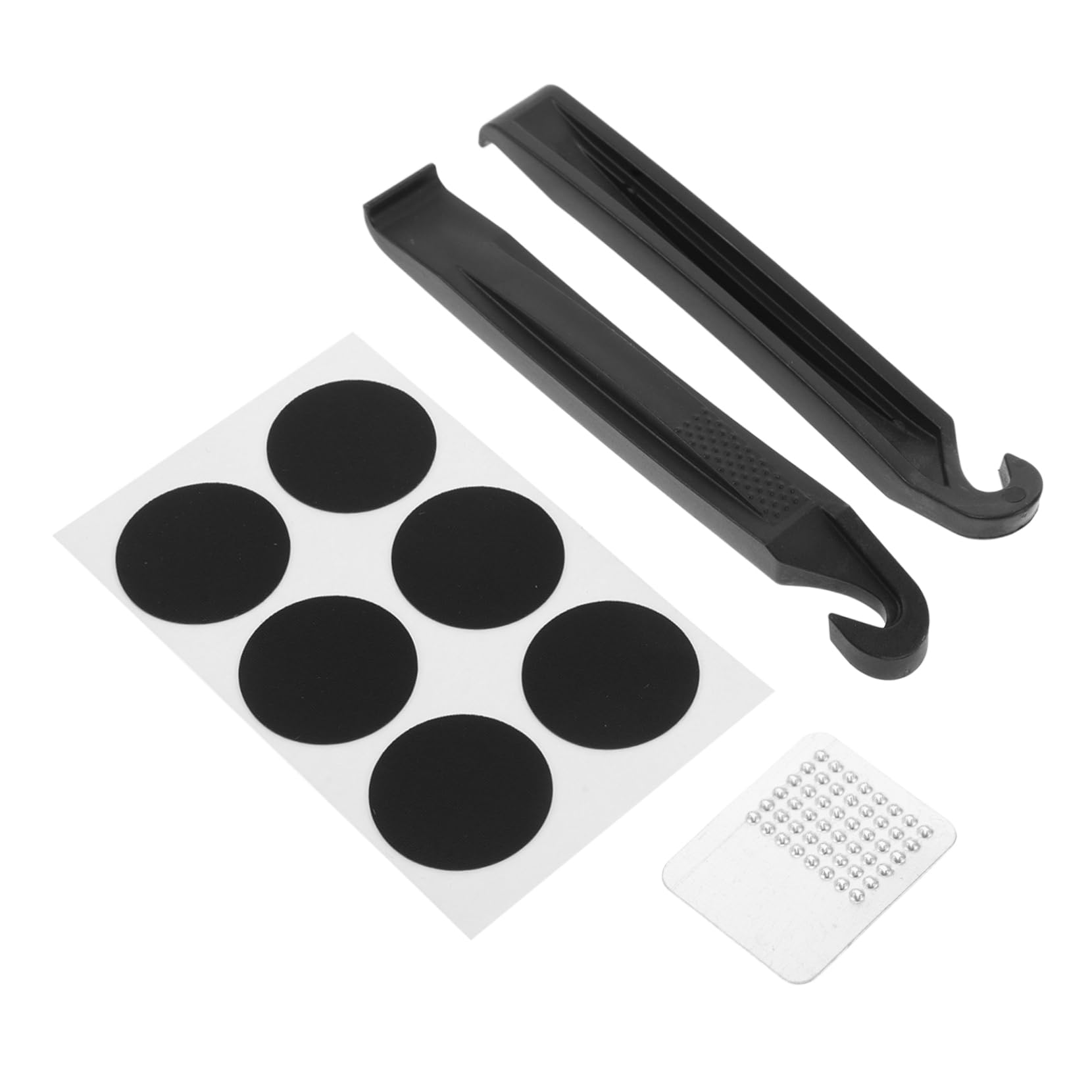 GLEAVI 1 Set Tire Repair Tool Bike Tire Patch Repair Kit Bike Tube Repair Kit Tire Patch Kit Bicycle Patch Kit Tire Repair Kit Bike Patch Kit Bike Tube Patch Kit Black Plastic