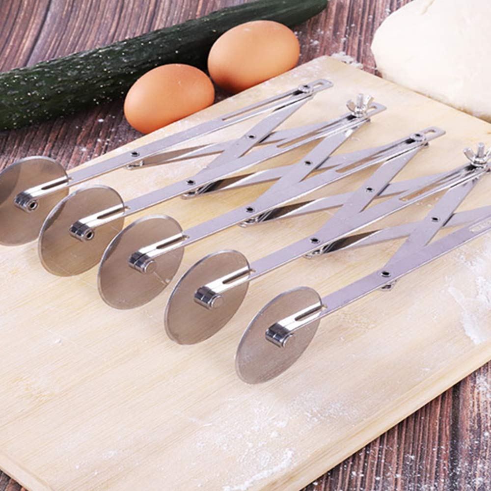 Pastry Wheel Cutter - 4-in-1 Rolling Crimper Ravioli Wiel | Keuken Pizza Rolling Cutter Tool voor Koekjes, Brood, Pasta, Noedels