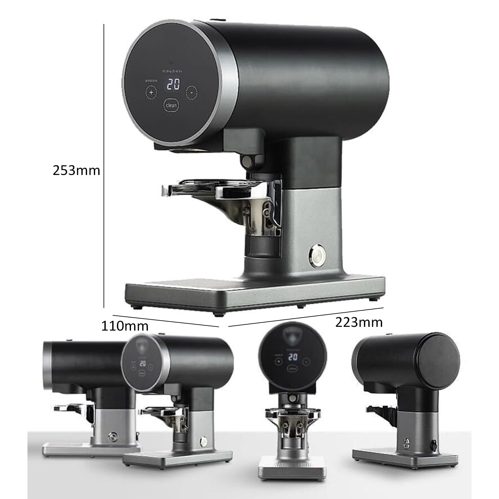 Elektroniczny ubijak do kawy, automatyczny ubijak do espresso 58 mm, regulowany uchwyt na kolbę filtra, regulowany nacisk 22-66 funtów (ok. 10,7-29 kg), elektryczna prasa kawy